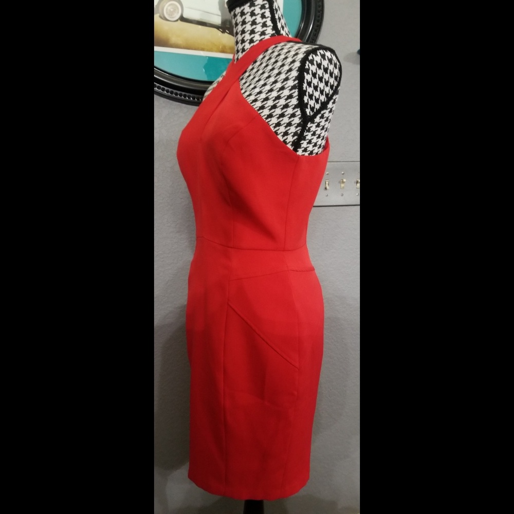 Anthro Elegant Red Dress - Picture 4 of 8